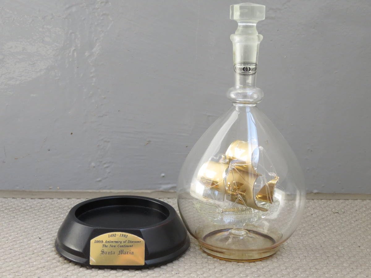 Amazon.co.jp: 【珍品】デキャンタサンタマリア号ボトルシップ500年