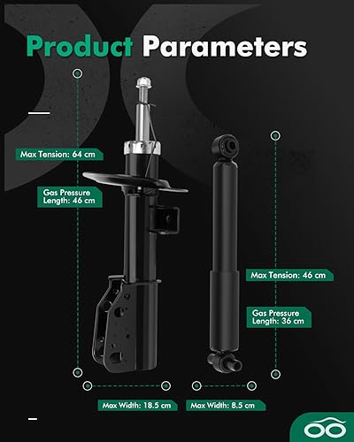 Miniatura 3 de SCITOO 4 amortiguadores delanteros y traseros para 2008-2012 para Buick Enclave, 2009-2012 para Chevrolet Traverse, 2007-2011 para GMC Acadia Auto