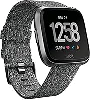 Vista 1 de Fitbit Versa Special Edition - Reloj inteligente, tejido de carbón, talla única (correas S y L incluidas)