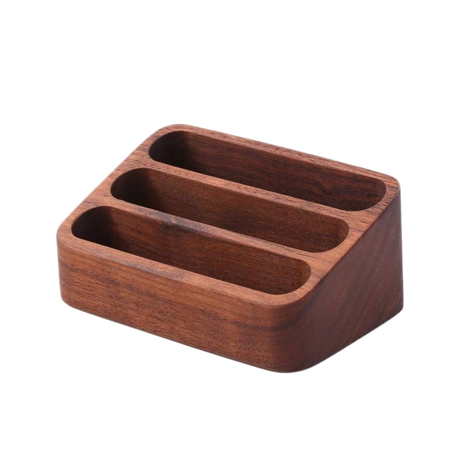 DANNMPX Business Card Holder Wood Business Card Holder For Desk Display Stand Postcard Organizer(Bruin)