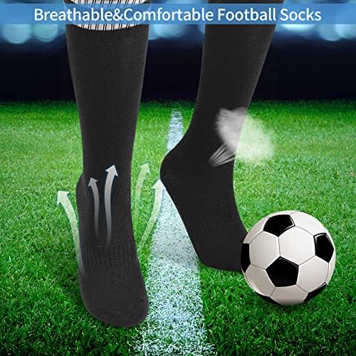 Kids Football Socks Boys Football Socks Anti-Slip Football Socks for Boys and Girls Breathable Long Tube Socks for Soccer