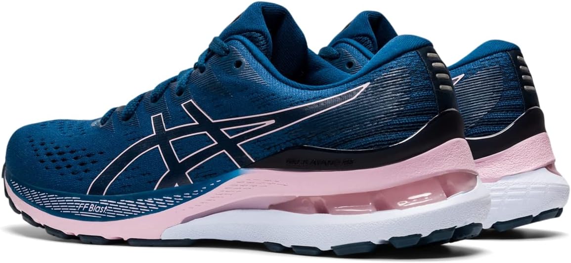 ASICS Women's Gel-Kayano 28 Running Shoes, 6, MAKO Blue/Barely Rose