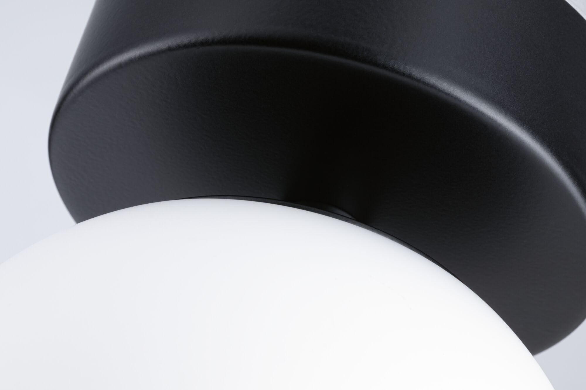 Paulmann 71071 plafonnier LED Selection Bathroom Gove IP44 3000K 400lm 230V 5W Noir mat, Satin luminaire de salle de bain