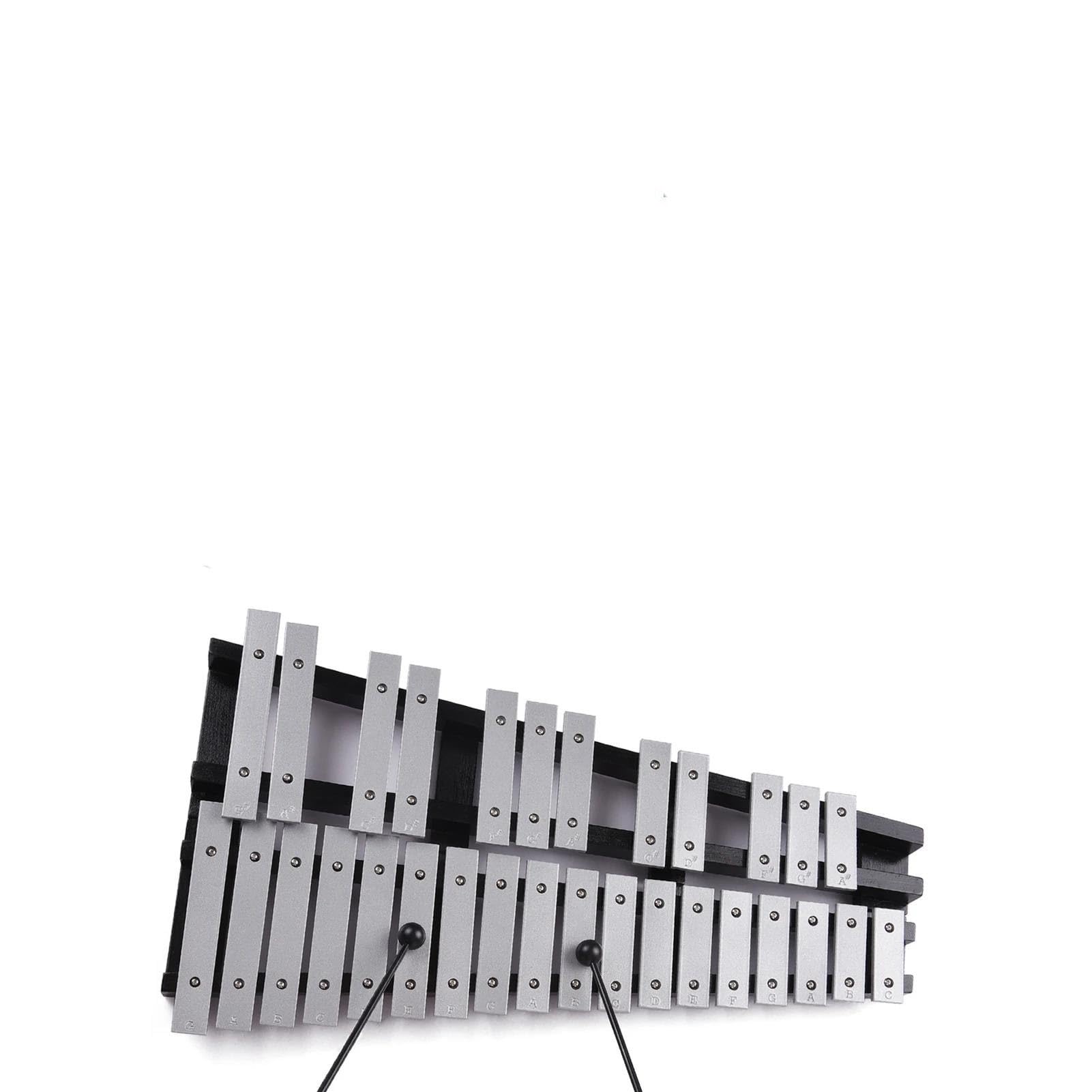 instrumento xilófono Xilófono Glockenspiel De 30 Notas Marco De Madera Plegable De Aluminio Con Bolsa De Transporte