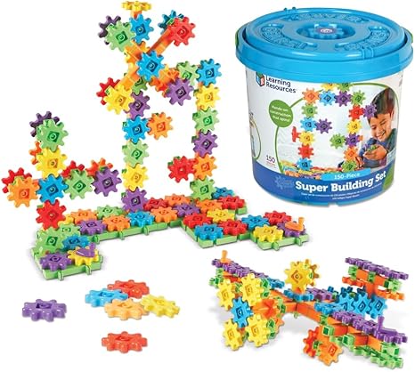 Learning Resources Gears Gears Gears Super Building Toy Set - Building Toys, STEM Activities, Fine Motor Skills, Toddler Engineers Kit, Construction Bots, Kindergarten Science, Gifts for Kids