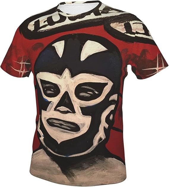 Amazon Co Jp イラスト ルチャリブレ 1 夏服 薄手 Tシャツ メンズ 半袖 吸水速乾 軽い 3dプリント おしゃれ 人気 Tシャツ 上質 ファッション 柔らかい 快適 ファッション