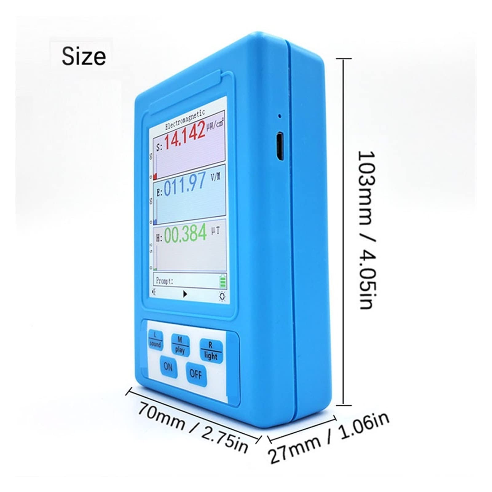 Compteur Geiger Emf Détecteur de dosimètre de testeur Détecteur de radiation électronique Testeur de rayonnement Haute sensibilité Emf Mètre de force d'électromotivité