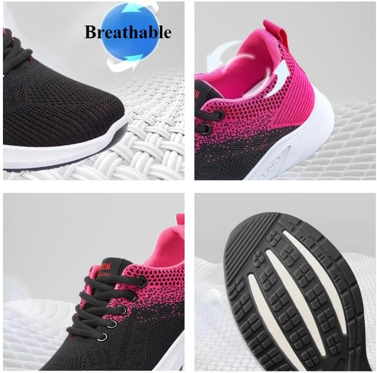Womens Orthopedic Bowling Shoes, Walking Shoes Women Lightweight Breathable Sneakers & Tennis Footwear, Non-Slip All-Day Comfort for Running, Gym, Travel