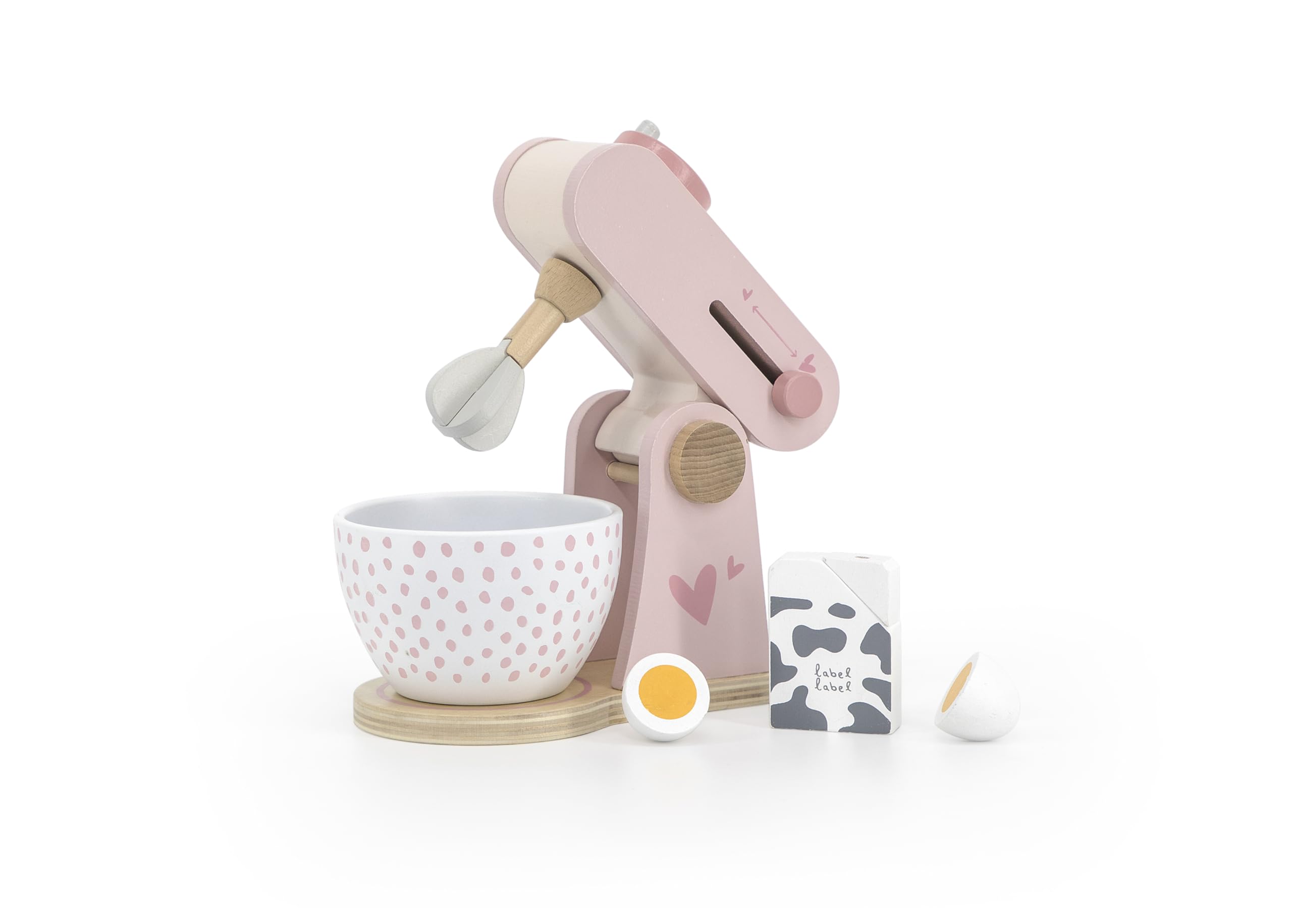 Label Label Robot da cucina giocattolo in legno Rosa per bambini 3 anni personalizzato
