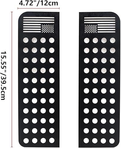 Miniatura 4 de ETL INDUSTRIES Adhesivos para ventana de puerta trasera, cubierta de panel de vidrio de aleación de aluminio para Jeep Wrangler JK JKU 2011-2017 (no