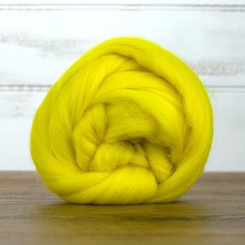 Miniatura 27 de Revolution Fibers Lana merino Roving Top de lana peinada de primera calidad 22 micras, perfecta para proyectos de fieltro, hilado, tapices