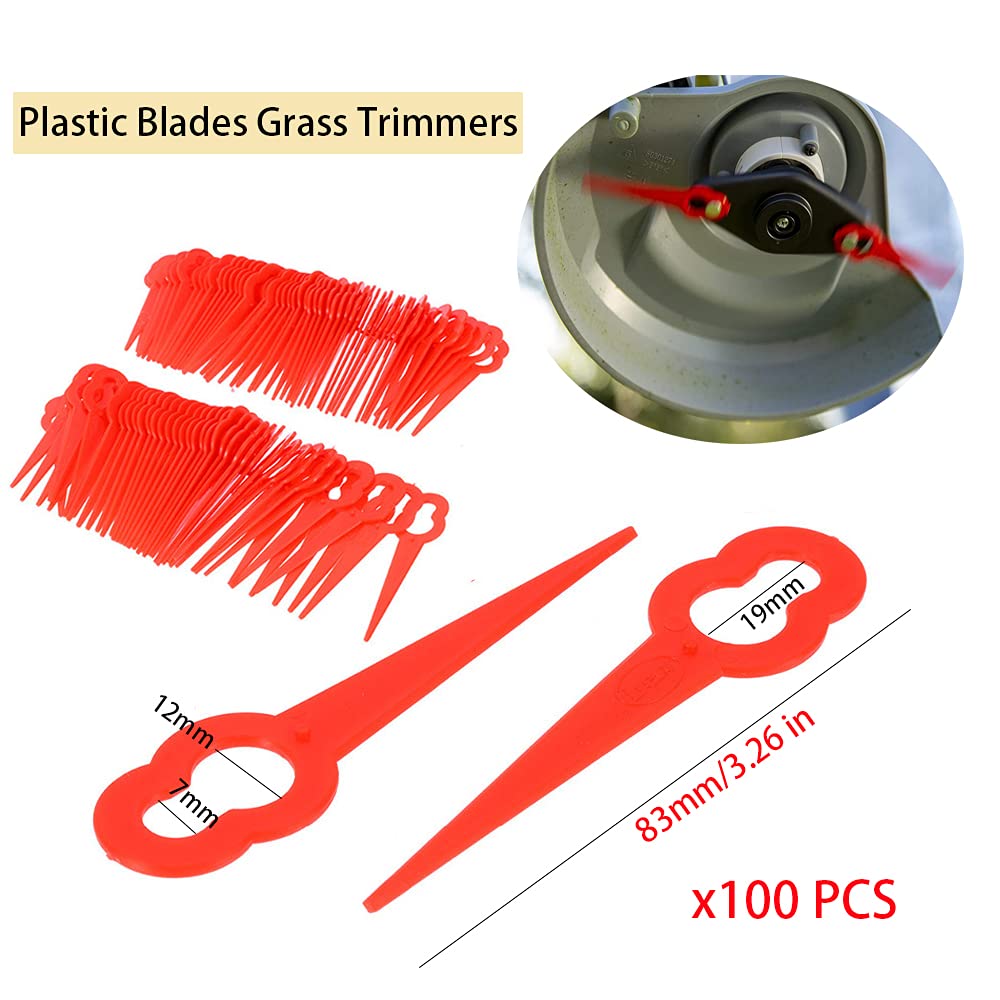 100 Lame Plastica Per Tagliabordi - Ricambio Per Decespugliatore FRT18A, FRT20A1 - Foto 9