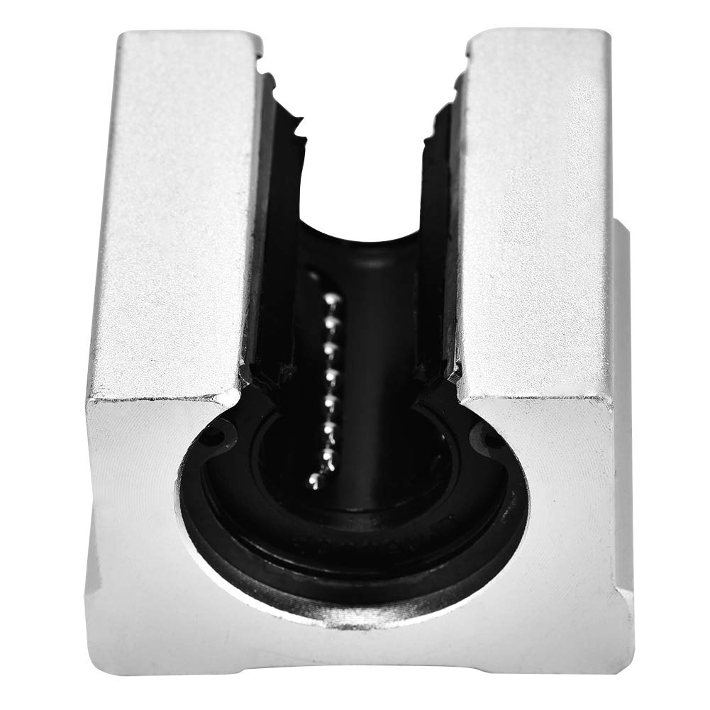 Cuscinetti a sfere lineari 4Pcs SBR16UU Scorrevole a blocco del cuscinetto a movimento lineare aperto per alluminio CNC 16mm