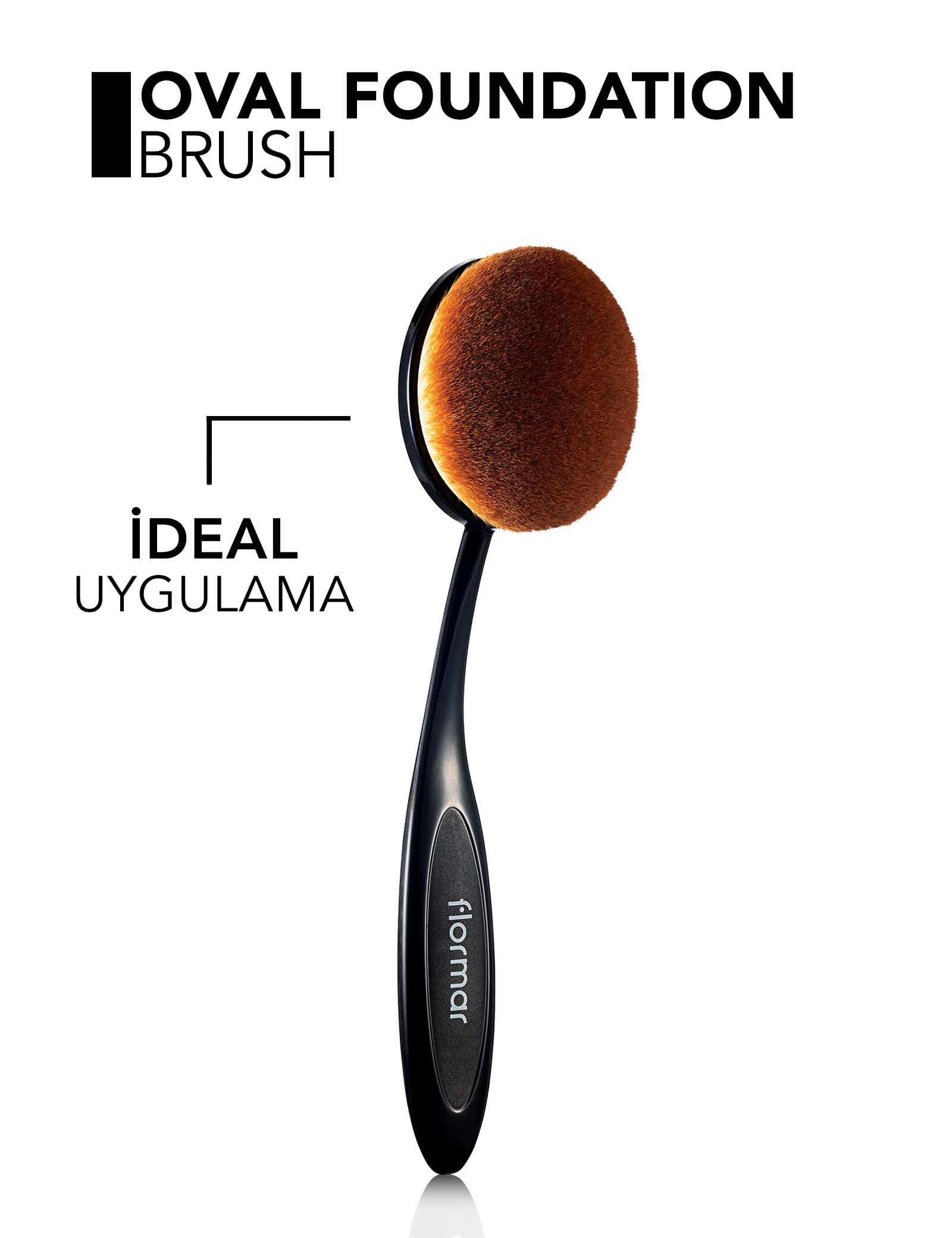 Oval & Yuvarlak Uçlu Yatay Fondöten Fırçası