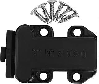 QANYEGN 6 Sets Nylon Cabinet Der Rebound, Self Closing ES, Rebound self Locking Device Function Lock(Black)