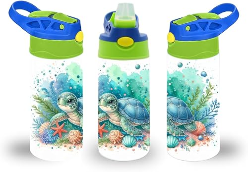 Ocean Themed 12oz Stainless Steel Insultated Water Bottle Design 4