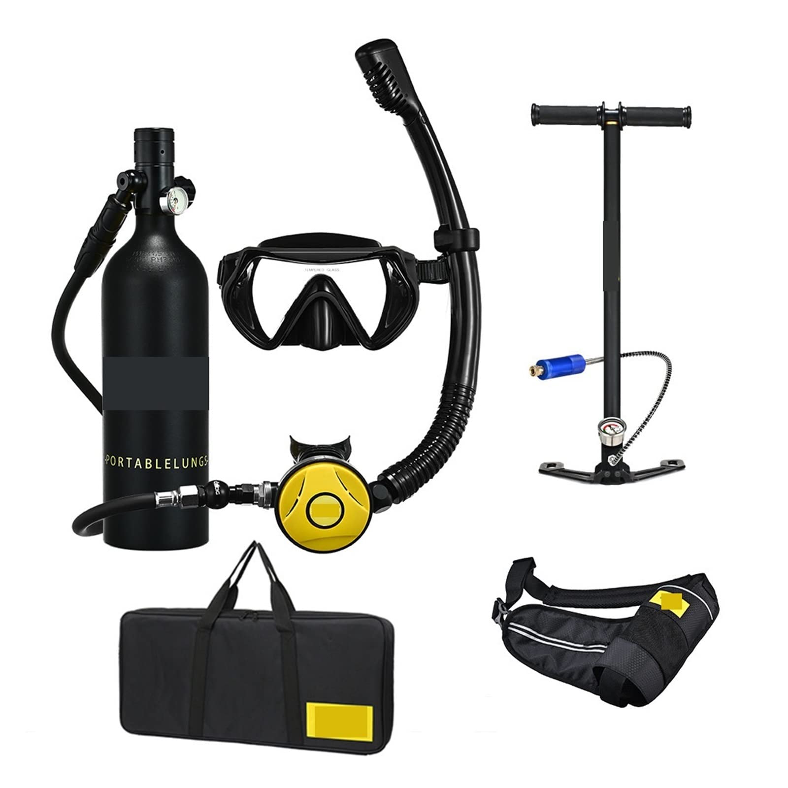 Dcdcd Blackhead In Black Bottle Snorkel Diving Rebreather Portable Deep Snorkeling Equipment(Blackhead In Black Bottle)