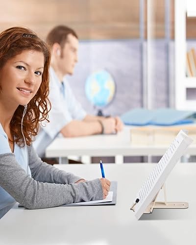 Miniatura 6 de Metal Book Stand for Desk, Adjustable Reading Rest Book Holder, Portable Cookbook Documents Holder, Sturdy Typing Stand for Recipes Textbooks Tablet