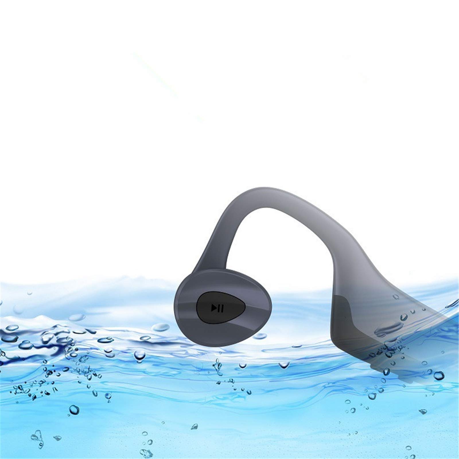 Cuffie per Conduzione Ossea, Cuffie Sportive, Tappo Non Orecchio, Gancio Auricolare Wireless Reale Leggero, Adatto per Esercizio Domestico, Auricolari Bluetooth Anti-Sudore per La Corsa,Blu