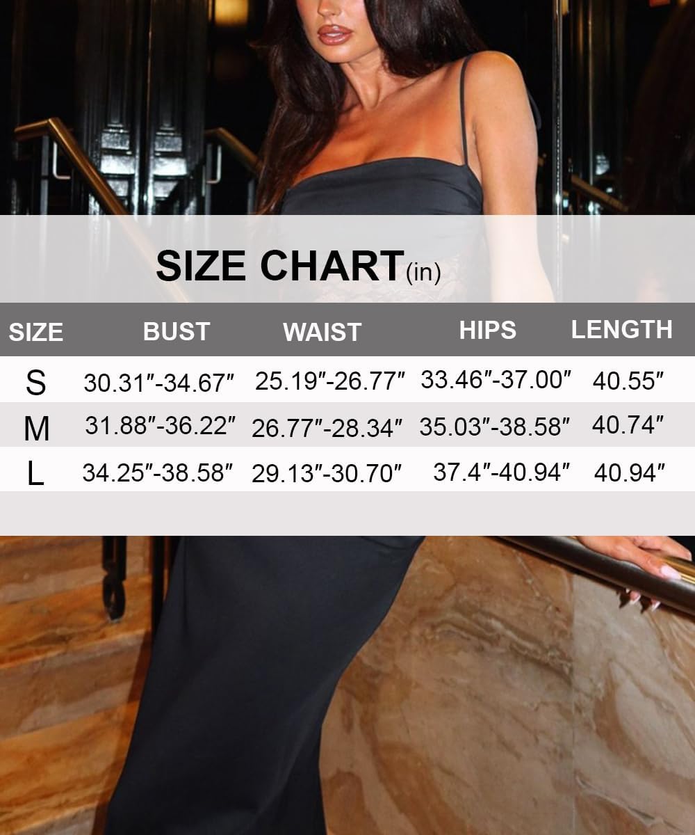 Women Sexy Lace Patchwork Maxi Dress Spaghetti Straps Y2K Sheer Long Bodycon Club Cocktail Long Dresses - Image 7