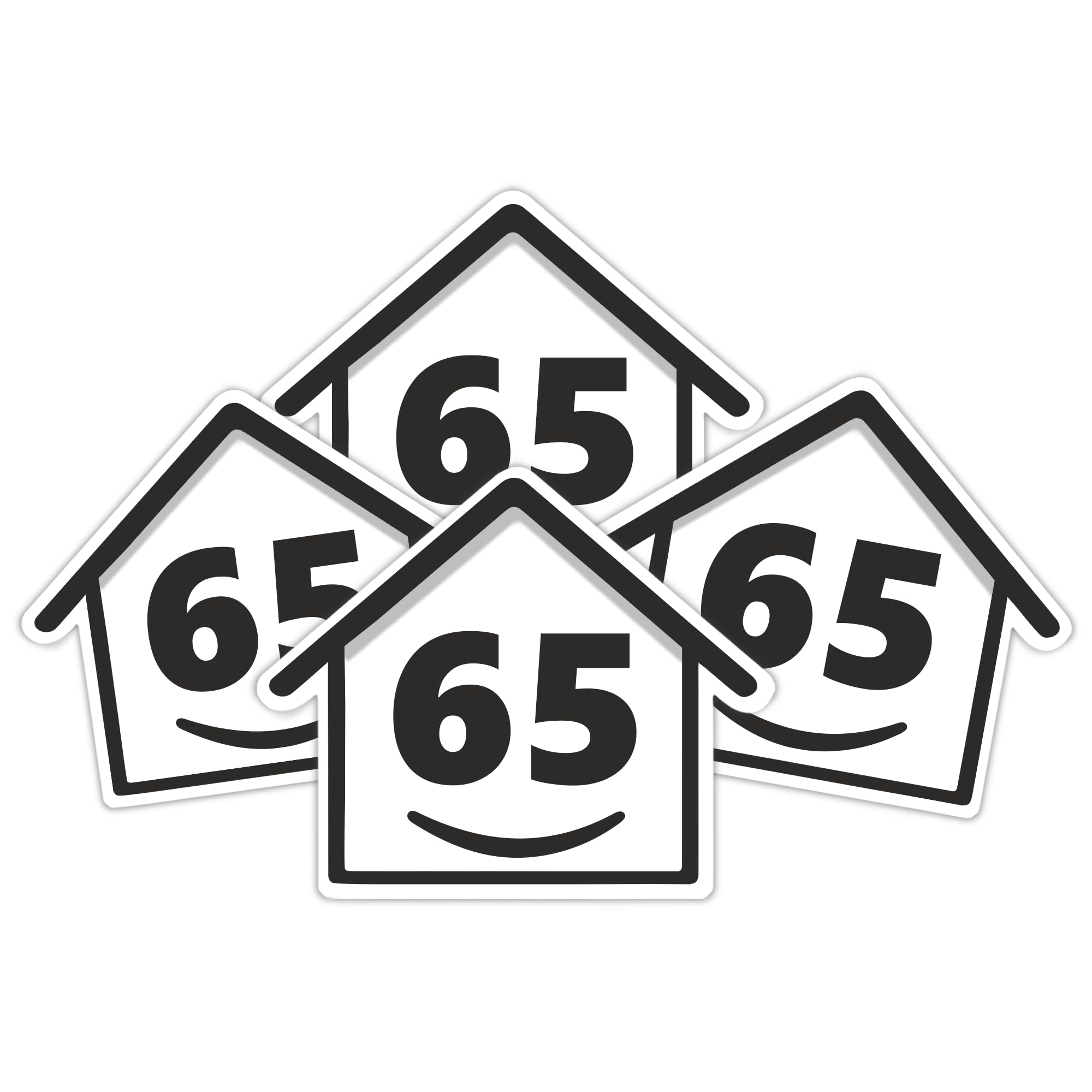 4 x Bin Numbers for Wheelie Bins, 1-99, 15cm ‘Happy House’ Design Dustbin Stickers, Easy Application Stick On Number Stickers - Weatherproof Self Adhesive Vinyl, Black (11) — view 59