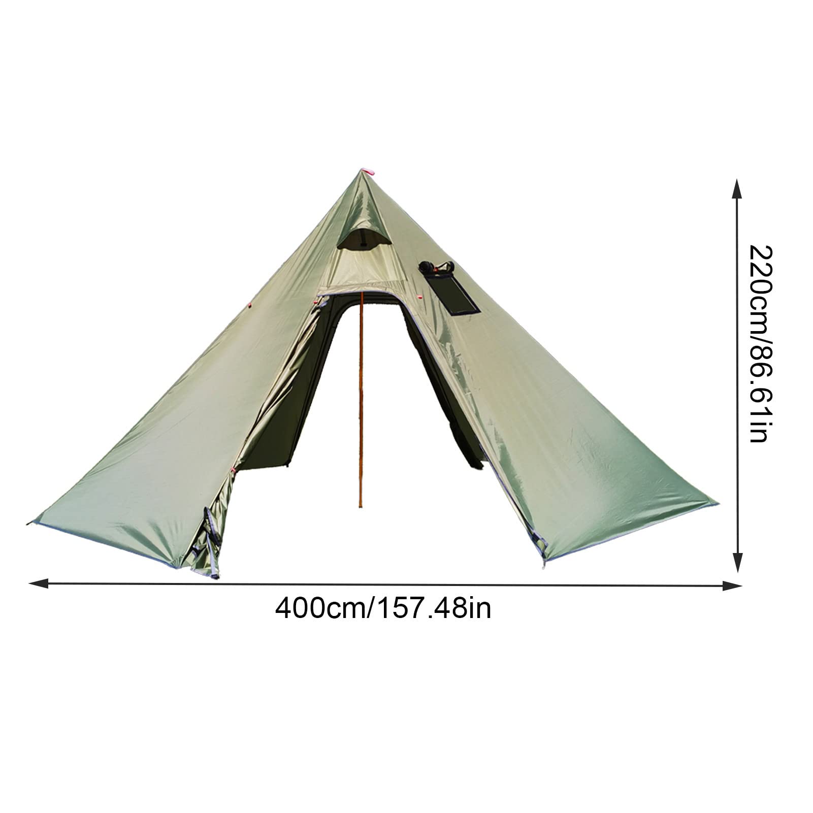 Outdoor-Zelte für 3-4 Personen, Camping-Pyramidenzelt, Ultraleicht, tragbar, wasserdicht, Campingzelt, 210T Ripstop-Plaid, einfach aufzubauen, Zelt für Rucksackreisen, Wandern, Angeln, Kanu, Reisen Sport & Freizeit