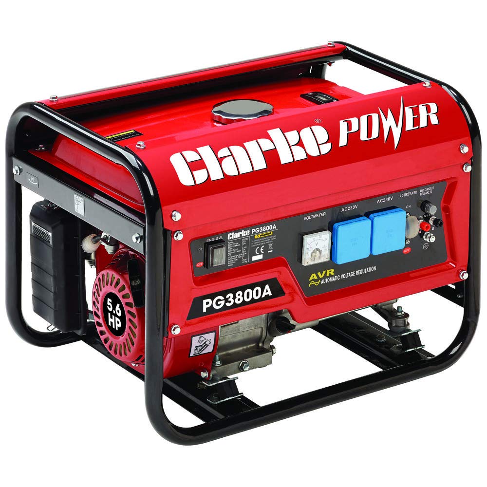 Clarke International Red Clarke Pg3800a Euro5 3Kva 230V Petrol Generator