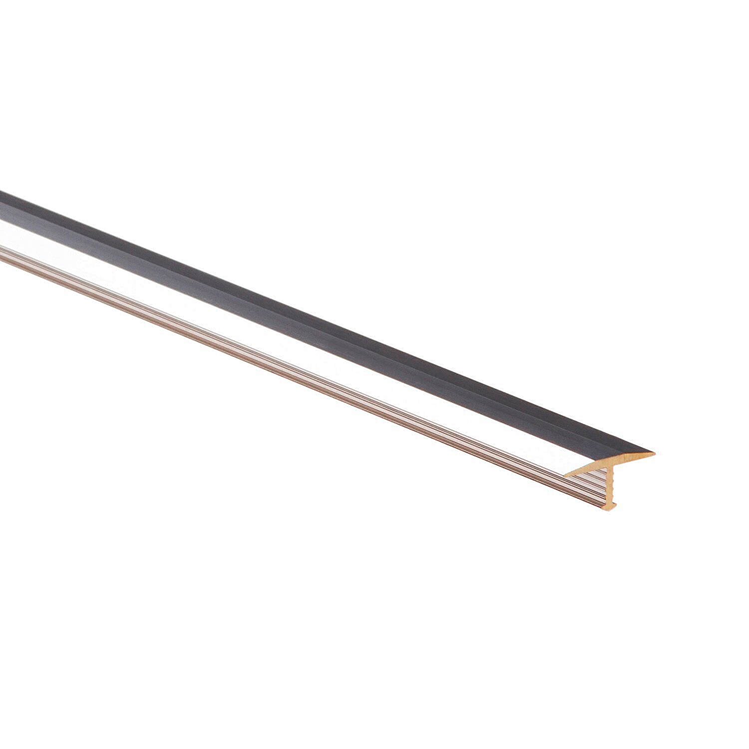 Tmw Profiles Polished Aluminium T Profile Aluminium T Bar Threshold Trim 1M (39.37") Colours (26 Mm, )