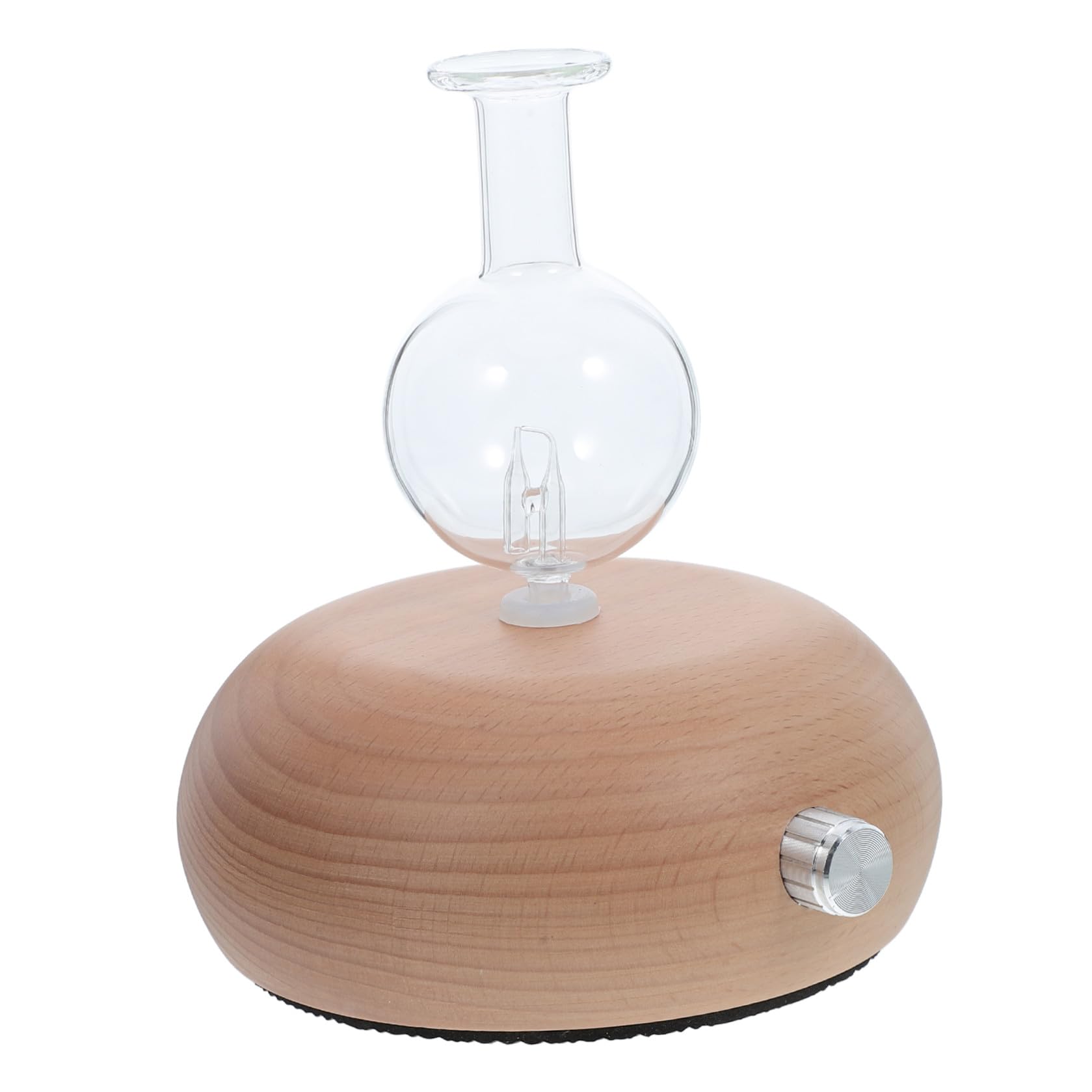 Difusor de Aceites Esenciales Hogar con Atomizador de Vidrio, Base de Madera en Color Original, Pequeño Tamaño, Máquina de Aromaterapia Eléctrica Silenciosa Agua Varios Estilos