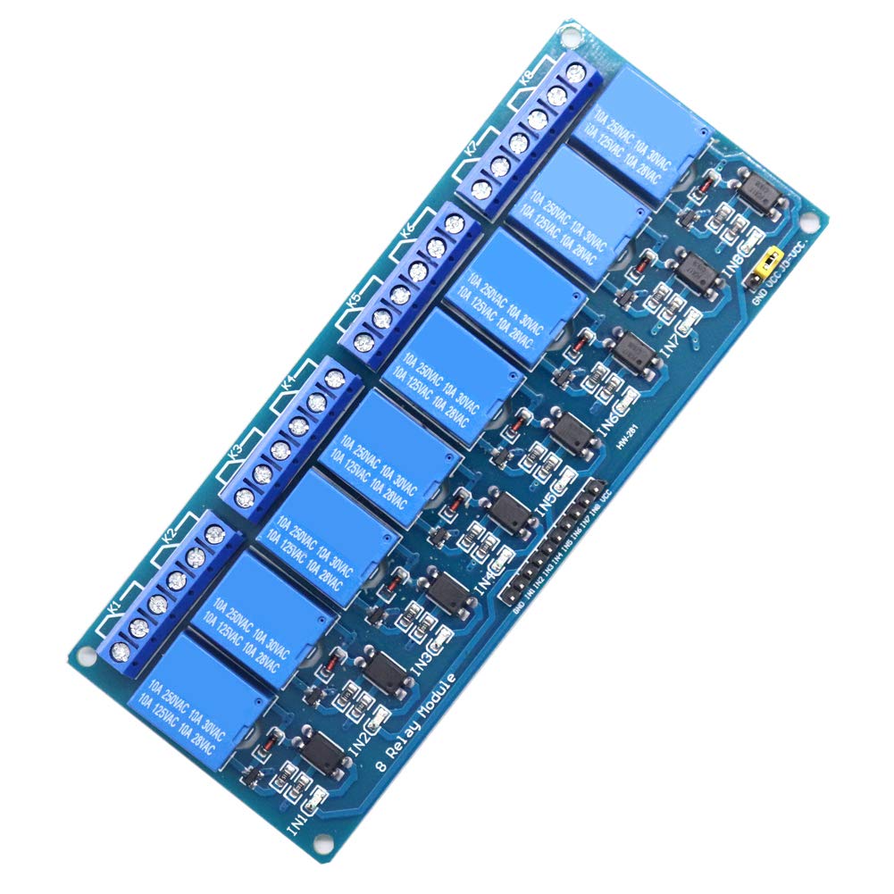 5V 8 Channel Relay Module with Optocoupler Isolation Relay Control ...