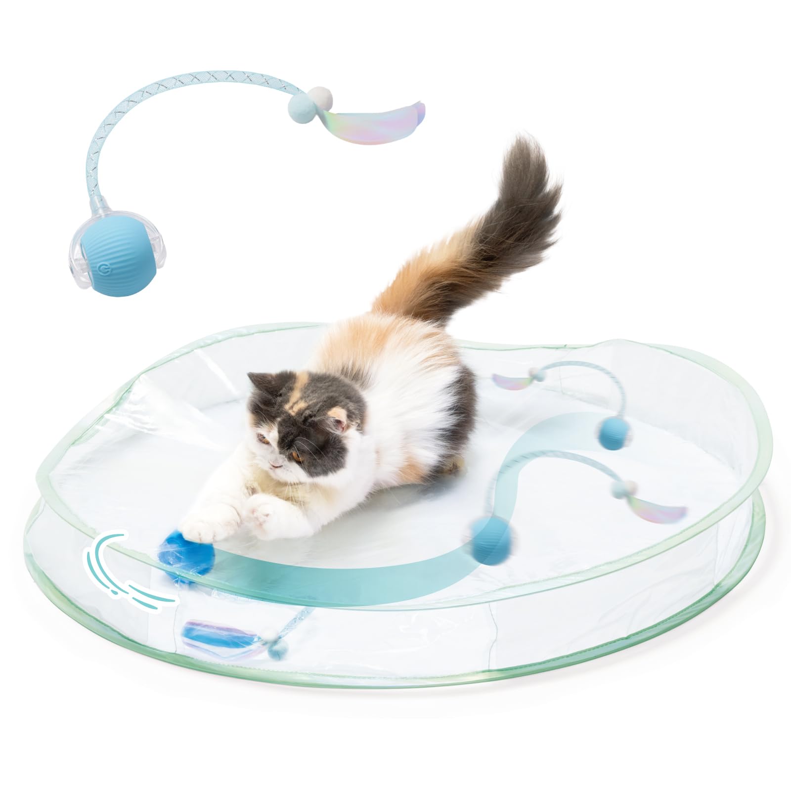 Amazon.co.jp: 猫壱 キャット電動トイ クリア 猫用 電動 おもちゃ