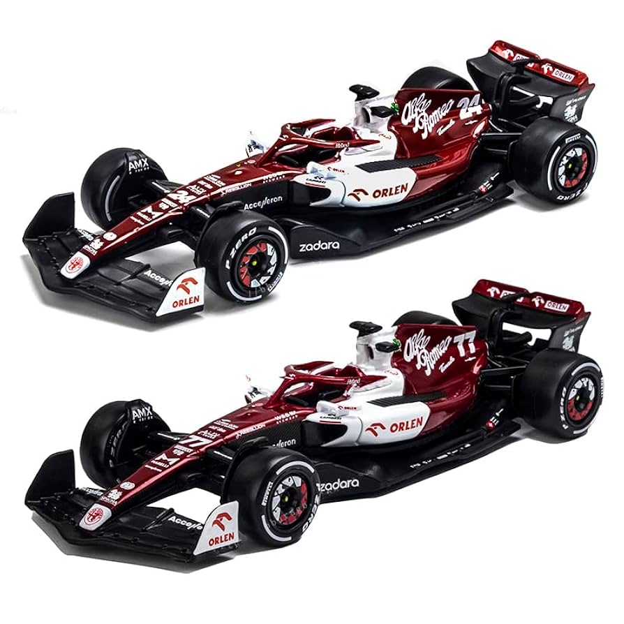 Amazon.com: JODIYAAH Bburago 1:43 2022 Alfa Romeo F1 Racing