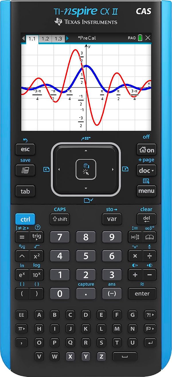Texas Instruments TI-Nspire CX II CAS Color Graphing Calculator with Student Software (PC/Mac) by Texas Instruments - Used condition - CA$185.16