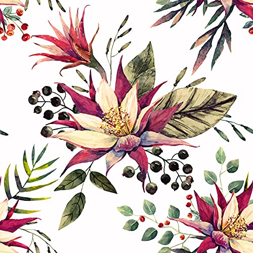 Papier peint fleurs de printemps 250x250cm pour rénover un mur abîmé