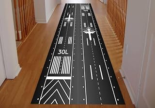 Runway Rug,Track Rug,Aircraft Rug,Aviation Carpet,Airport Rug,Plane Rug,Runway Area Rug,Floor Area Rug,Racing Track Rug,Road Pattern Rugs RM1270.4 80x400Cm//31x157inch