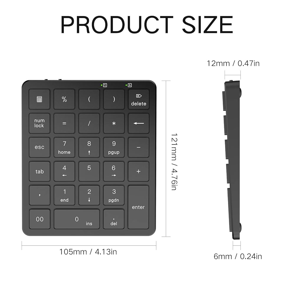Kawaii Cute Wireless Keyboard With Numeric 104key Cartoon Silent