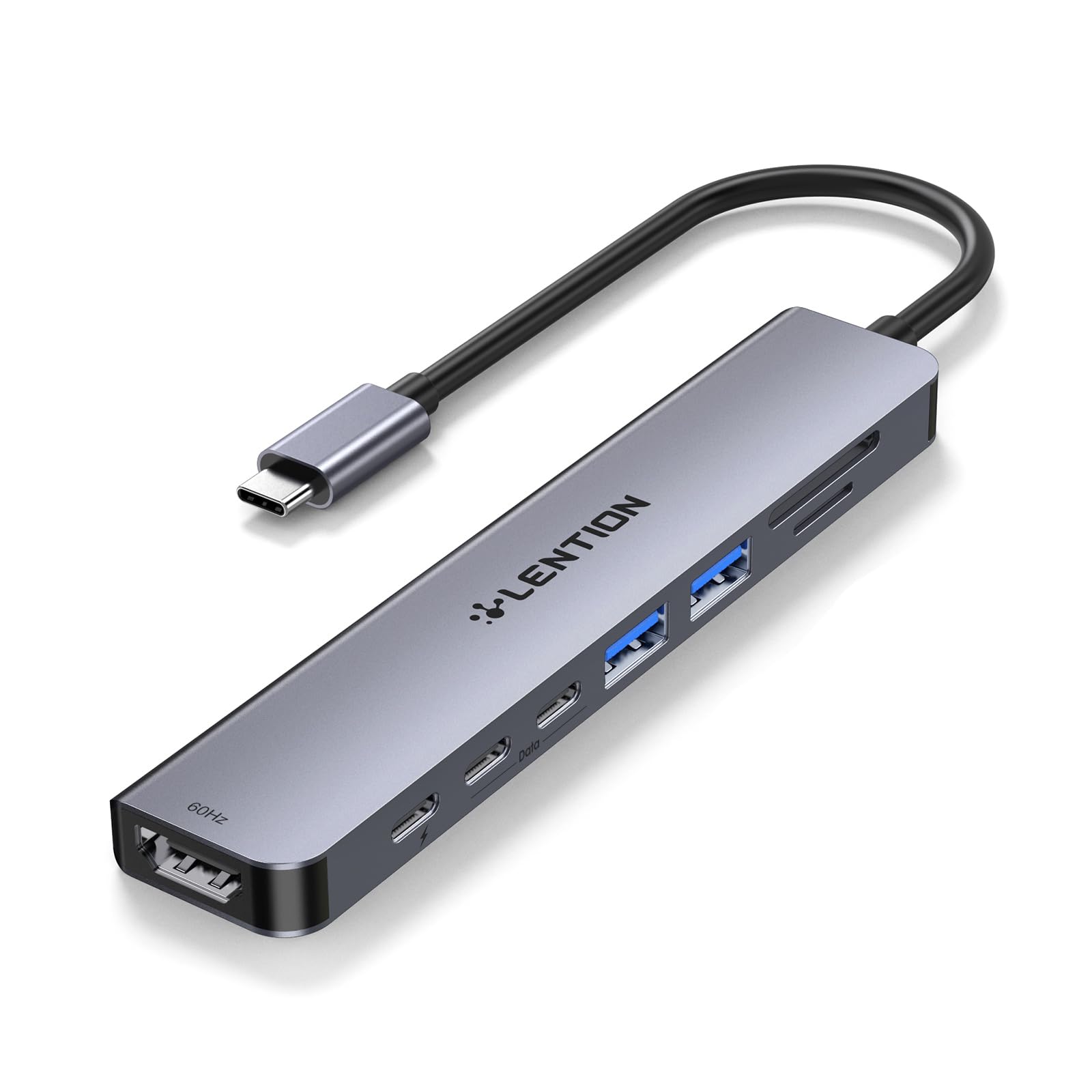 Amazon | LENTION 8in1 USB-C ハブ4K 60Hz HDMI、5Gbps 高速 転送 USB