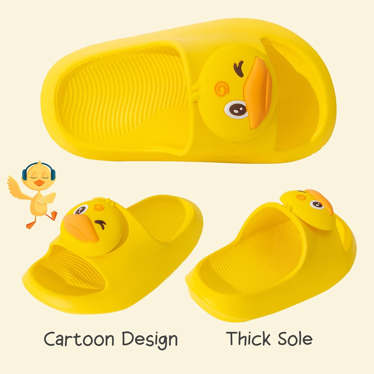 Bunny Toddler Slides Slipper Unisex Child Boys & Girls Slide Sandals for Kids Flip Flops Comfy Shower Slippers Beach Garden Shoes - Image 4