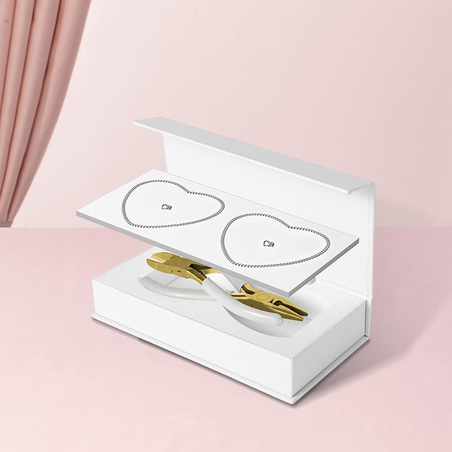 Colaxi Permanent Bracelet Kit, Couples Gifts Lightweight Bracelet Making Kit Jewelry, for Valentines Day Wedding Beach Birthday, Silver