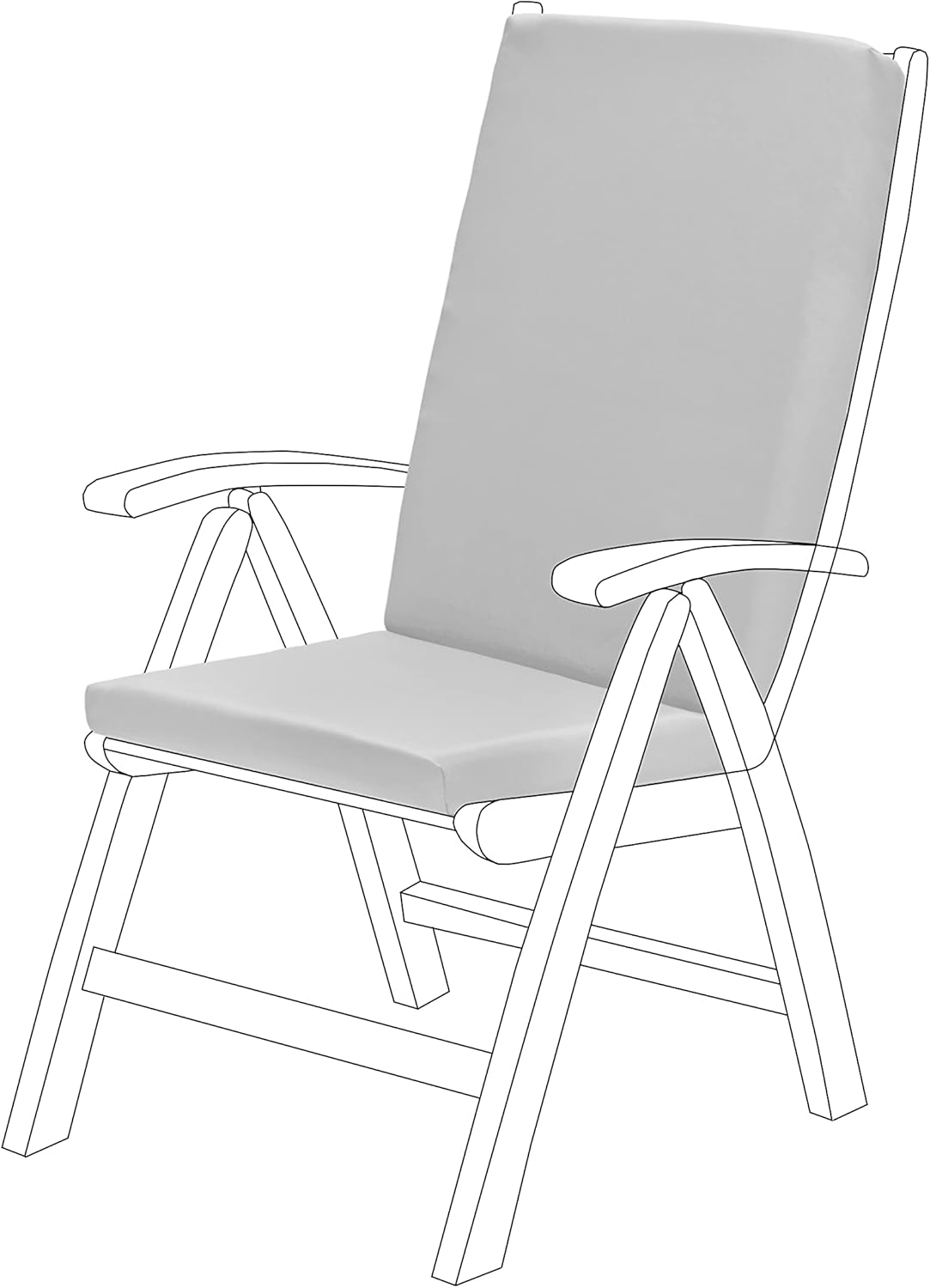 Gardenista Garden High Back Chair Seat Pad Outdoor Indoor Seating