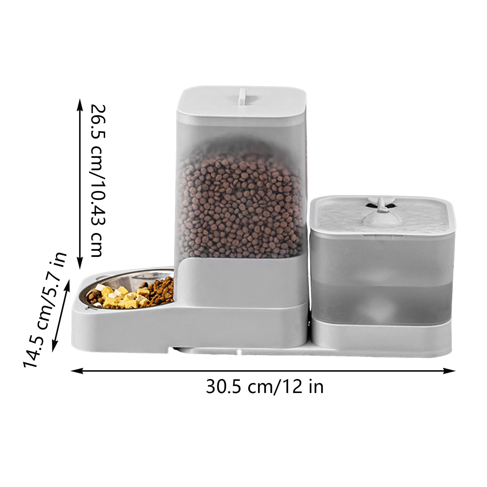 Distributeur Automatique Croquettes Chat Bol-Abreuvoir Grande Capacité | Mangeoire-Abreuvoir Automatique pour Chien Abreuvoir Accessoires Alimentation Chat Chiot Petite Race Grande