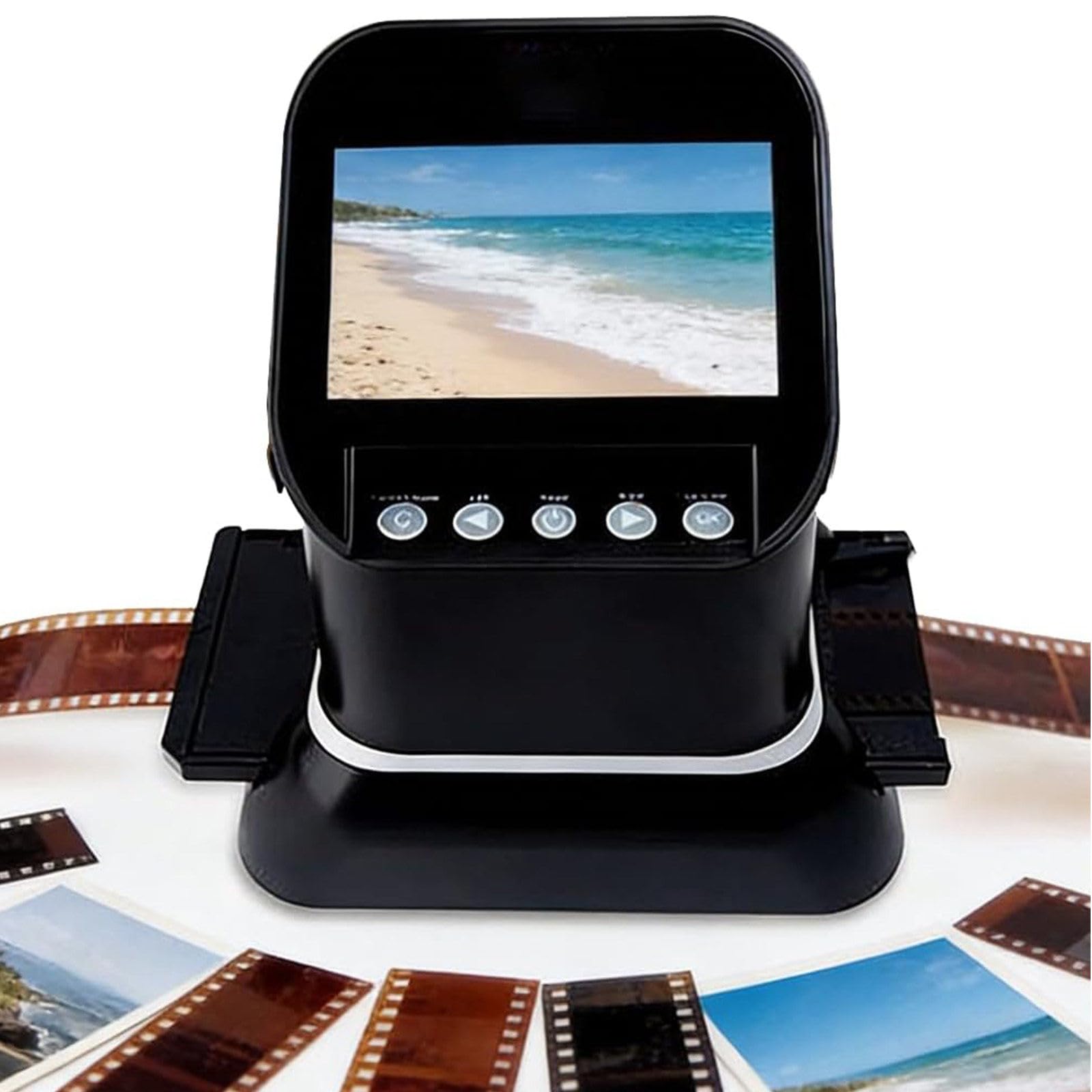 DDZJTPP Film Slide Scanner 120 High Resolution, 1080p Digital Converter for 35mm, 135,126,127 Negatives & Slides to Digital JPEG, Supports Image Preview & Editing