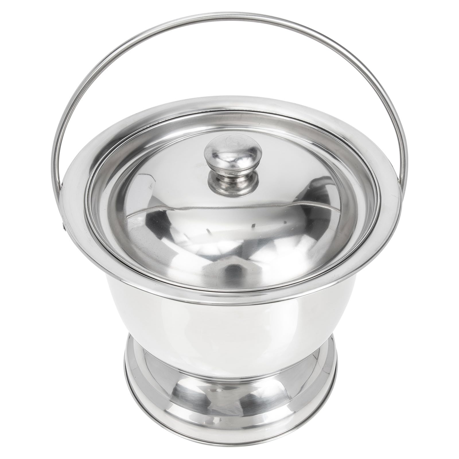 Edelstahl Urinal mit Deckel und Griff Robustes Pipitopf Töpfchen für Senioren Leicht zu Reinigen und Bruchsicher für Heimgebrauch
