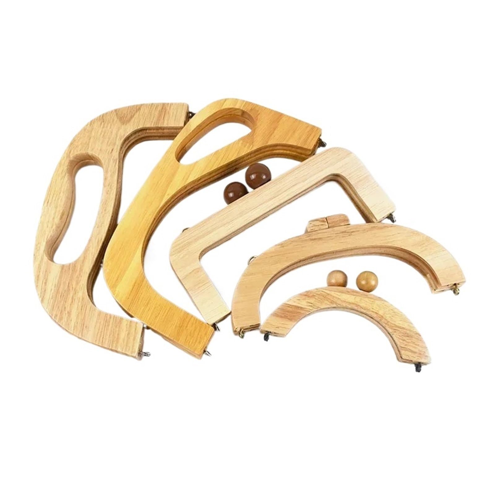 Manici for Borse in Legno con staffe di Chiusura