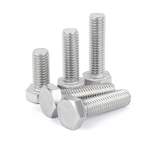 Miniatura 3 de 38-16 × 2" Tornillo de cabeza hexagonal, acero inoxidable 304 18-8, rosca completa, rosca gruesa UNC, ASME B18.2.1, paquete de 10 unidades