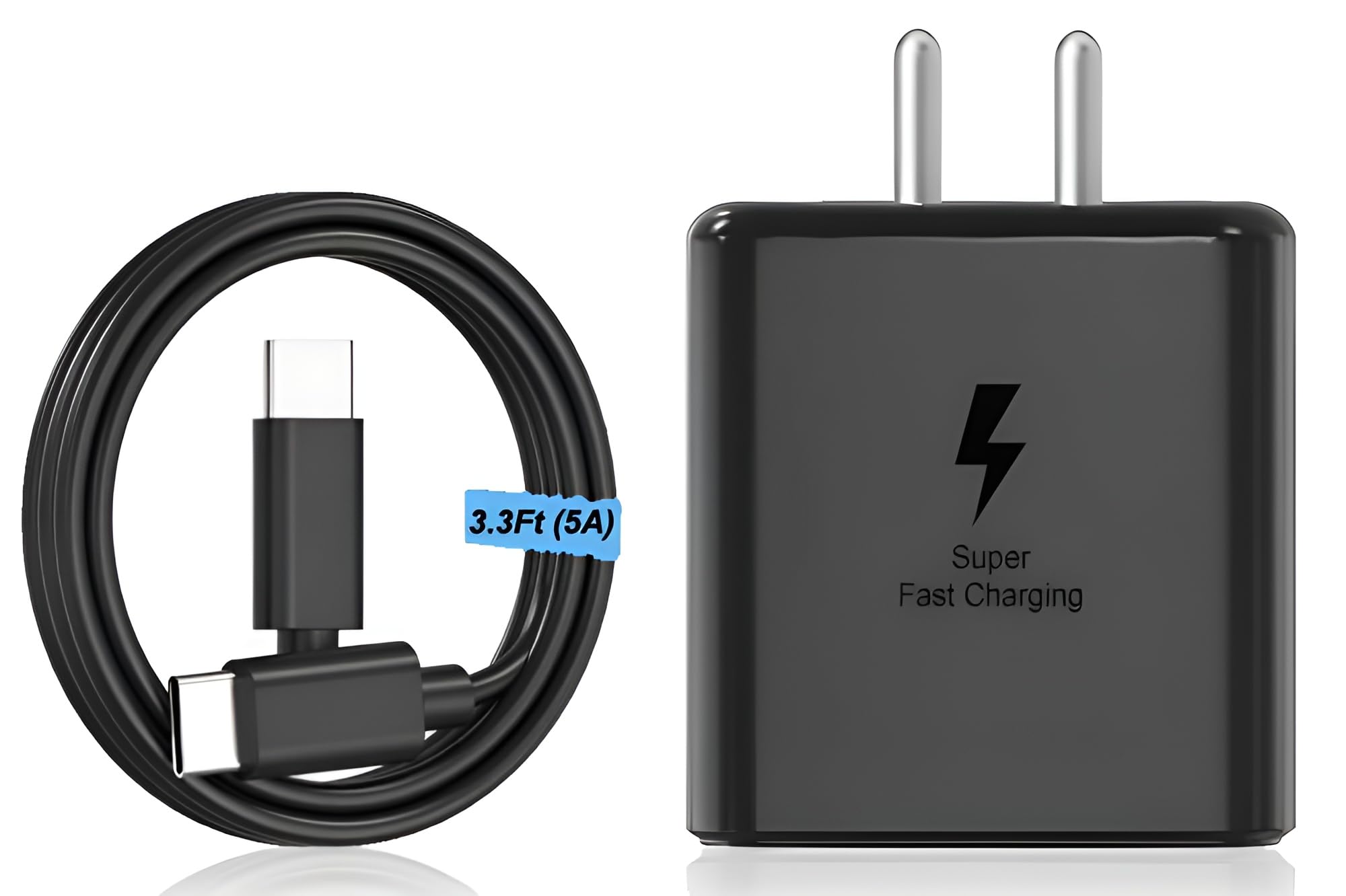 45W Type C Super Fast Charger with C to C Cable Compatible with Samsung Galaxy S25 Edge/S25 Ultra/S25 plus/S25/S24 ultra/S24/S23/S22/S21/ Fe/Z fold 7/6/5/Z flip 7/6/5/Pad/PD 3.0 Adaptor/Black-image-44