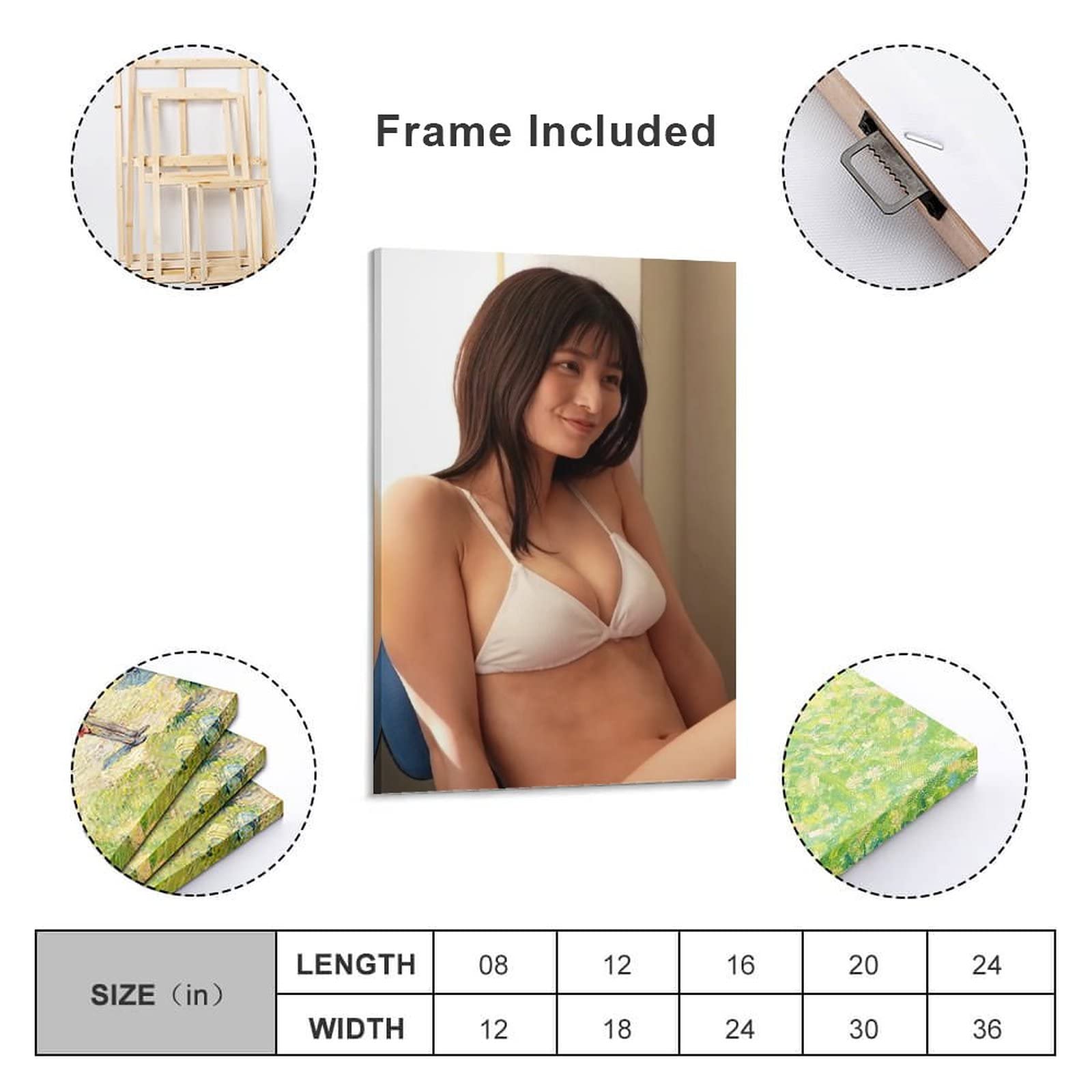 Amazon.co.jp: 大島璃乃のセクシービキニ写真ポスター 4 キャンバス