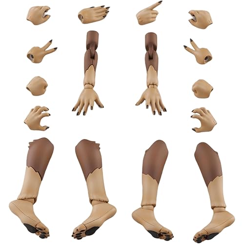 青島文化教材社(AOSHIMA) No.KO-02RJW けもプラ アーム&レッグパーツセット 01 [ニホンオオカミカラー] nonスケール ABS&PVC製 プラモデル