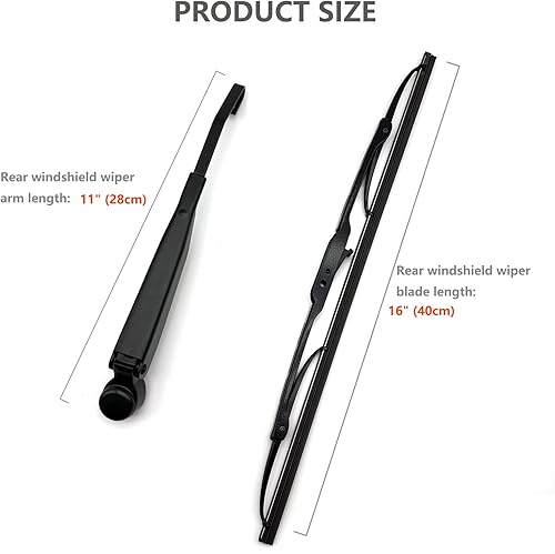Miniatura 3 de Brazo del limpiaparabrisas trasero y limpiaparabrisas de repuesto para Dodge Grand Caravan 2008-2016  Chrysler Town & Country 2008-2016, juego de