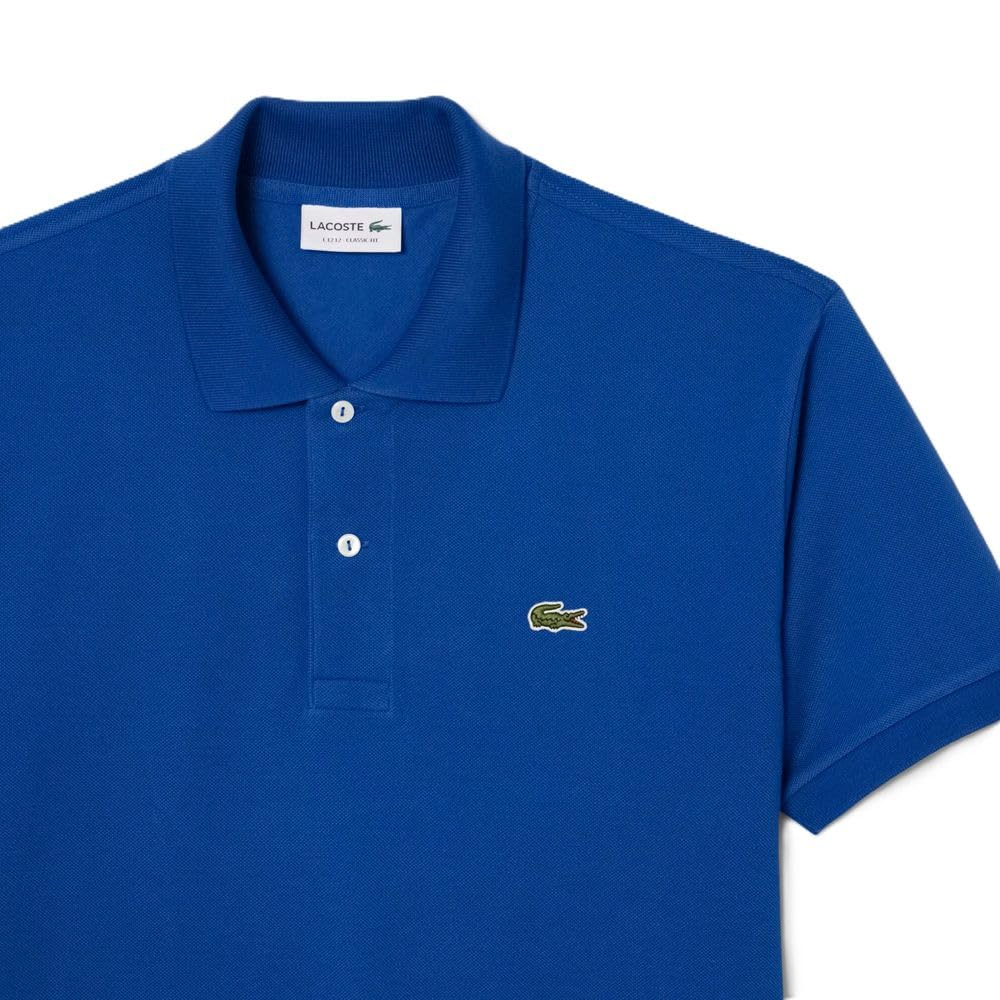 Lacoste Polo Uomo in Piquè di Cotone Maniche Corte Original Classic Fit L1212 3617074959744 - XXL Blu XXL